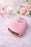 Baby pink & rose gold eyelash fan