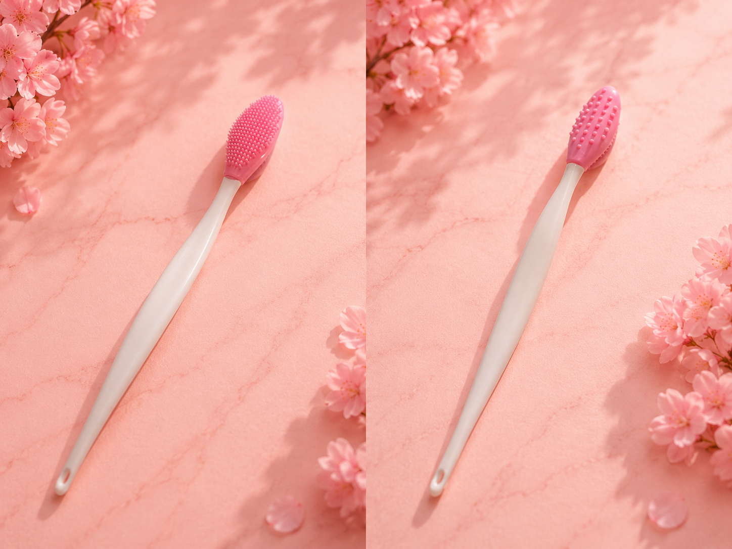 Silicone eyebrow scrub brush