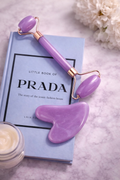 Purple facial roller & guasha