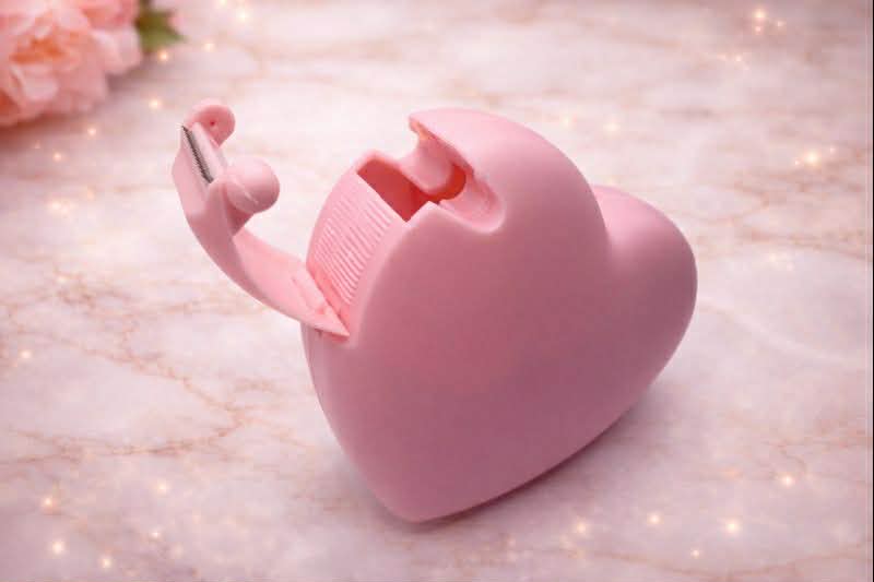 Heart shape eyelash extension tape holder & cuter